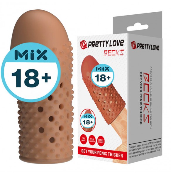 PRETTY LOVE - BECKS Men's Glans Sleeve (Brown)